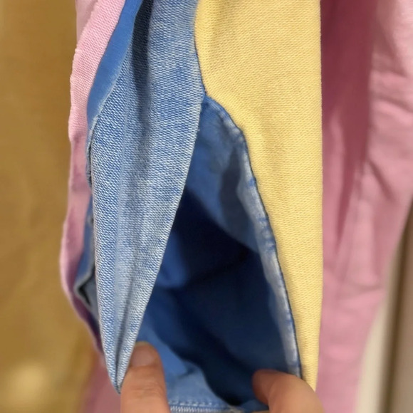 Blue Velvet MINERAL WASH FRENCH TERRY MULTI COLOR SWEATSHIRT with Pockets - Picture 4 of 5